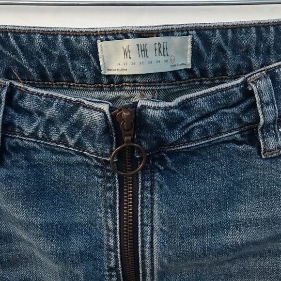 Free People Zip it Up Jean Mini Skirt - Picture 6 of 12